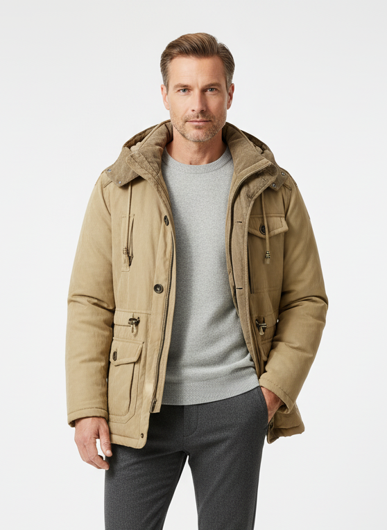 Lucien Men’s Insulated Zip Inner Fleece Jacket | Winter Coat